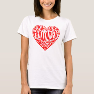 Halloween-Herz, rotes Herz, Feiertag T-Shirt