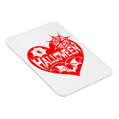 Halloween-Herz, rotes Herz, Spinnennetz Magnet (Rechte Seite)