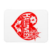 Halloween-Herz, rotes Herz, Spinnennetz Magnet (Horizontal)