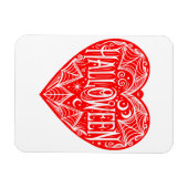 Halloween-Herz, rotes Herzform, Feiertag Magnet (Horizontal)