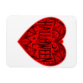 Halloween-Herz, rotes Herzform, Feiertag Magnet (Horizontal)