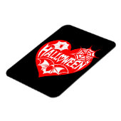 Halloween-Herz, rotes Herzform, Spinnennetz Magnet (Linke Seite)