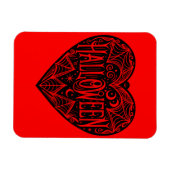 Halloween-Herz, schwarze Herzform, Feiertag Magnet (Horizontal)