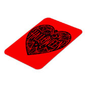 Halloween-Herz, schwarze Herzform, Feiertag Magnet (Linke Seite)