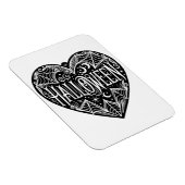 Halloween-Herz, schwarze Herzform, Feiertag Magnet (Rechte Seite)