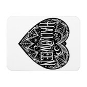 Halloween-Herz, schwarze Herzform, Feiertag Magnet (Horizontal)