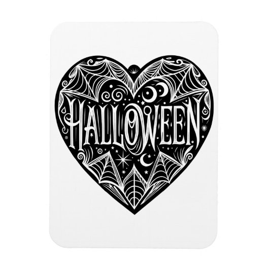 Halloween-Herz, schwarze Herzform, Feiertag Magnet (Vertikal)