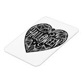 Halloween-Herz, schwarze Herzform, Feiertag Magnet (Linke Seite)
