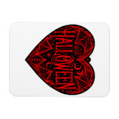 Halloween-Herz, schwarze Herzform, Feiertag Magnet (Horizontal)