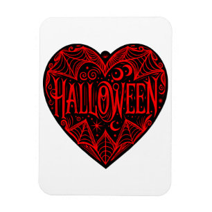 Halloween-Herz, schwarze Herzform, Feiertag Magnet