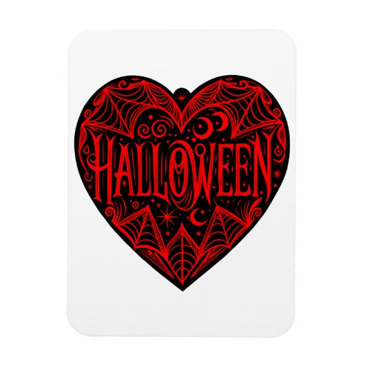 Halloween-Herz, schwarze Herzform, Feiertag Magnet (Vertikal)