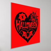 Halloween Herz, Schwarze Herzform, Spiegeleflex Foliendrucke (Ablage )