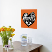 Halloween Herz, Schwarze Herzform, Spiegeleflex Foliendrucke (Ablage(Küche))
