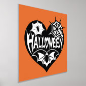 Halloween Herz, Schwarze Herzform, Spiegeleflex Foliendrucke (Ablage )