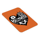 Halloween-Herz, schwarze Herzform, Spinnennetz Magnet (Rechte Seite)
