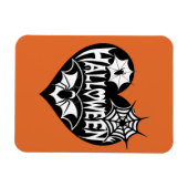 Halloween-Herz, schwarze Herzform, Spinnennetz Magnet (Horizontal)