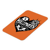 Halloween-Herz, schwarze Herzform, Spinnennetz Magnet (Linke Seite)