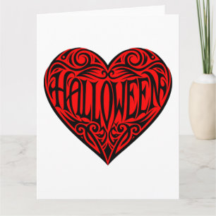 Halloween-Herz, Schwarzes Herz, Feiertag Karte