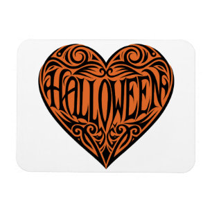 Halloween-Herz, Schwarzes Herz, Feiertag Magnet