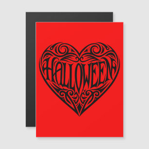 Halloween-Herz, Schwarzes Herz, Feiertag Magneteinladung