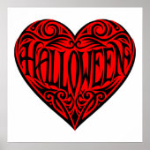 Halloween-Herz, Schwarzes Herz, Feiertag Poster (Vorne)