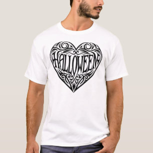 Halloween-Herz, Schwarzes Herz, Feiertag T-Shirt