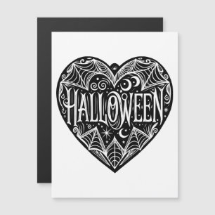 Halloween Herz, Schwarzes Herz Form, Urlaub Magneteinladung