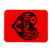 Halloween-Herz, schwarzes Herz, Spinnennetz Magnet (Horizontal)