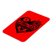 Halloween-Herz, schwarzes Herz, Spinnennetz Magnet (Linke Seite)