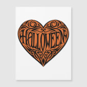 Halloween Herz, Schwarzes Herz, Urlaub Magneteinladung (Vorderseite)