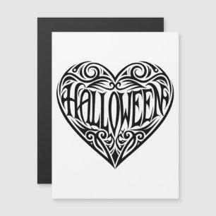 Halloween Herz, Schwarzes Herz, Urlaub Magneteinladung