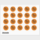 Halloween-Herz-Symbol-Collage Sticker (Blatt)