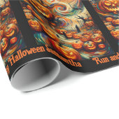 Halloween Herzlichen Glückwunsch Custom Text Geschenkpapier (Rolleneckpunkt)