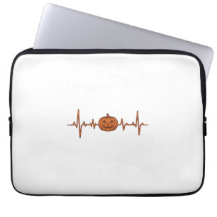 Halloween Herzschlag Kürbis Vintage Vektor Design_ Laptopschutzhülle
