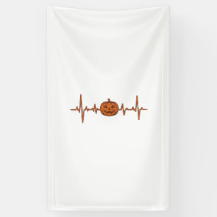Halloween-Herzschlag-Kürbis-Vintage-Vektordesign_ Banner
