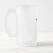 Halloween Herzschlag Schwarze Katze und Bat Mattglas Bierglas (Links)