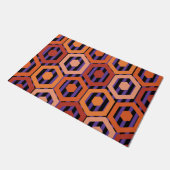 Halloween Hexagons Fußmatte (Schrägansicht)