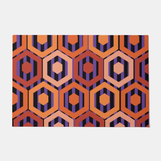 Halloween Hexagons Fußmatte (Vorderseite)