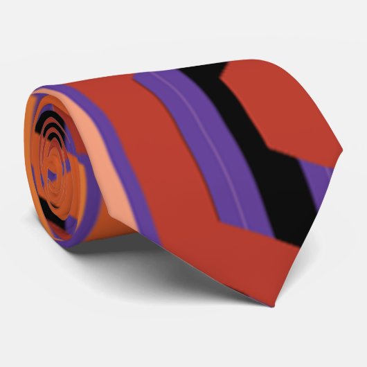 Halloween Hexagons Krawatte (Gerollt)