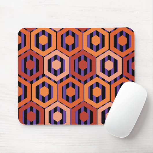 Halloween Hexagons Mousepad (Mit Mouse)