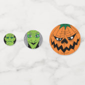 Halloween Hexch Pumpkin Frankenstein Monster Konfetti (Vorderseiten)