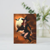 Halloween Hexe 2005 Postkarte (Stehend Vorderseite)