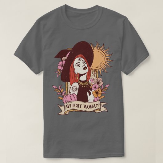 Halloween Hexe 4 T-Shirt (Design vorne)