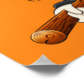 Halloween Hexe auf Besen Poster (Ecke)