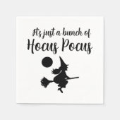 Halloween Hexe auf Broom Flying Hocus Pocus Serviette (Vorderseite)