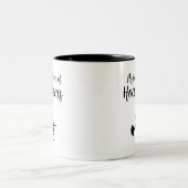 Halloween Hexe auf Broom Flying Hocus Pocus Zweifarbige Tasse (Mittel)