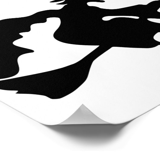 Halloween Hexe auf Broomstick Poster (Ecke)