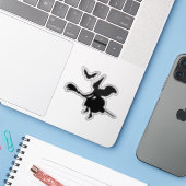Halloween Hexe Aufkleber (Laptop mit iPhone)