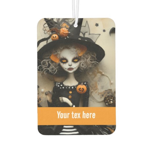 Halloween Hexe Autolufterfrischer (Rückseite)