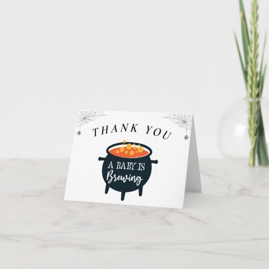 Halloween Hexe Babydusche Danke (Vorderseite)